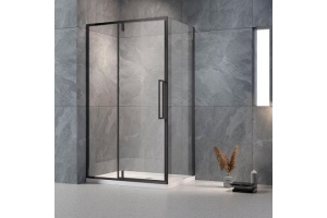 Душевой уголок Veconi Rovigo RV-034B 100х90 профиль черный (RV034B-10090-01-C7)