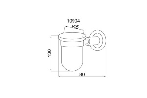 Стакан для зубных щеток настенный Boheme Murano хром с фиолетовым - 2