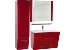 Тумба для комплекта Bellezza Берта подвесная 90 красная - 2