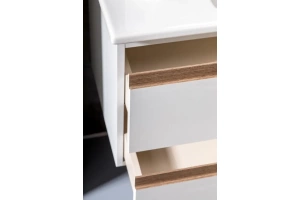 Тумба под раковину Armadi Art Capolda 100 белый ручка дерево - 2