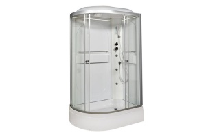 Душевая кабина Deto L 120х80 с подсветкой, хром (L520RLED)