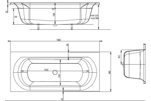 Акриловая ванна Jacob Delafon Elise (E60283-00) - 3