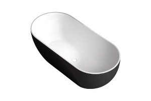 Акриловая ванна ABBER 170х80 черный матовый (AB9241MB)