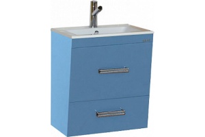 Тумба под раковину Misty Онтарио 50 голубая глянцевая