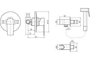 Гигиенический душ Rav Slezak Colorado хром - 2