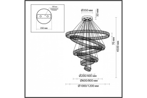 Подвесной светодиодный светильник Odeon Light Vekia 5015/260L - 3