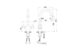 Смеситель Iddis Acros ACRSB00i05 для кухонной мойки, хром - 3