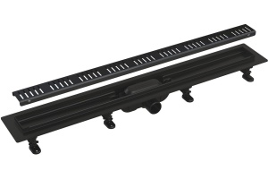 Душевой лоток AlcaPlast APZ10BLACK 750 с решеткой и опорами