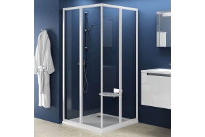 Душевой уголок Ravak SRV2-80 S Transparent, профиль белый