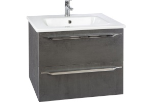 Тумба для комплекта Bellezza Луиджи 60 серая, 2 ящика