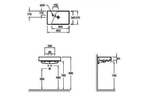 Раковина Jacob Delafon Rythmik EXR112 60 см - 2
