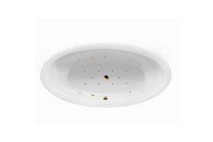 Ванна акриловая Excellent Lumina Relax 190х95 с гидромассажем белый - золото