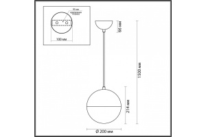 Подвесной светильник Odeon Light Pendant Pinga 4959/1A - 3