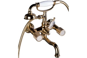 Смеситель для ванны Boheme Royal Cristal золото с переключателем Swarovski