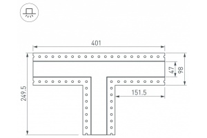Коннектор T-образный Arlight SL-Linia45-Fantom 030107 - 2