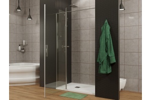 Душевая дверь Allen Brau Priority 140 профиль хром стекло прозрачное - 3