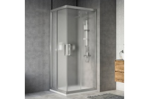 Душевой уголок STWORKI Карлстад DE019RC8090200 90x80 см профиль хром матовый, стекло матовое