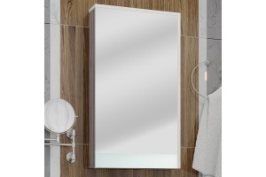 Зеркало-шкаф Aquaton Эмма 46 R белый-светлое дерево - 3