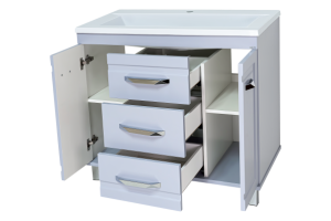 Тумба с раковиной Misty Терра 90 серая глянцевая - 2