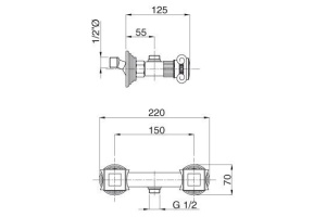 Смеситель Cezares Olimp DS 03/24 Sw для душа - 3
