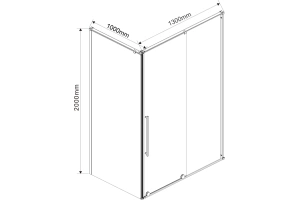 Душевой уголок Vincea Arno 130х100 хром стекло прозрачное - 2