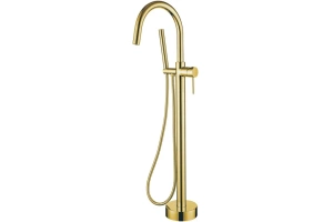 Смеситель напольный для ванны Boheme Uno золото
