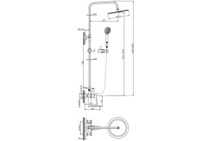 Душевая стойка BelBagno Ancona хром (ANCONA-VSCM-CRM) - 2