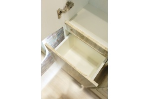 TECHNO Шкаф подвесной, фасады асимметричные, Дуб мадейра янтарь 400x300x1600, AM-Techno-1600-AC-SO-LW674-R - 2