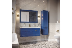 Тумба с раковиной Sanflor Ванесса 105 подвесная, индиго - 2