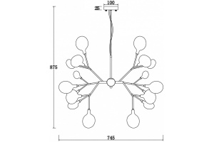 Подвесная люстра Freya Florencia FR5049PL-27G - 3