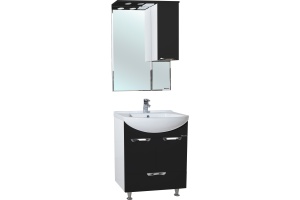 Тумба для комплекта Bellezza Альфа 55 черная с нижним ящиком - 2