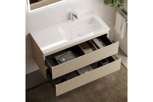 Тумба под раковину Sancos Snob R правая 99х44 бежевая - 3