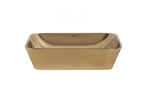 Накладная раковина Abber Rechteck 43 золотая - 2