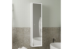 Шкаф-пенал с зеркалом STWORKI Кронборг МВК104 40, с подсветкой, белый