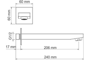 Излив Wasserkraft Sauer для ванны A187 - 2