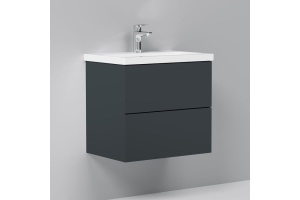 Тумба для комплекта AM.PM Gem 60 графит матовый, подвесная, с 2 ящиками - 3