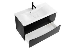 Тумба с раковиной BelBagno Marino 100 черный - 3