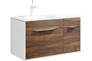 Тумба с раковиной Aqwella 5 stars Malaga 90 L крафт темный