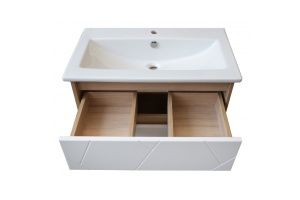 Тумба ASB-Mebel подвесная Диана 75 White под умывальник Элина 75 белый
