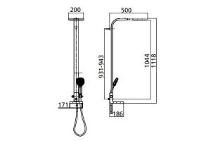 Душевой гарнитур Ideal Standard Senses (T2434AA) - 2