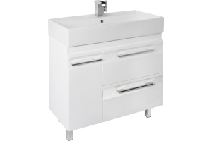 Мебель для ванной Vod-Ok Мальта 90 с ящиками, белая - 3