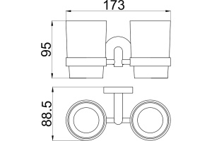 Стакан Allen Brau Priority 6.31003-00 двойной, хром - 2