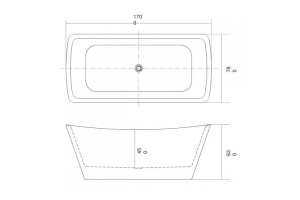 Акриловая ванна Aquatek Верса 170х78 белый с ножками и сливом-переливом (AQ-4777) - 3