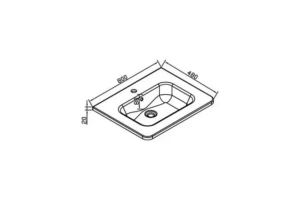 Мебельная раковина Vincea 80 черная - 2
