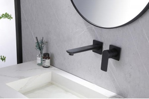 Смеситель для раковины Abber Weiss Insel черный, матовый (AF8082B) - 2