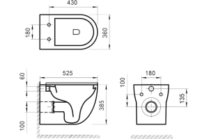 Унитаз подвесной BelBagno Onda белый - 3