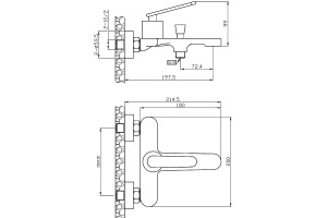 Смеситель для ванны Agger Beauty хром глянцевый - 3