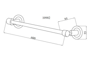 Полотенцедержатель Boheme Murano хром с черным - 2