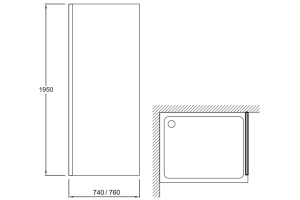 Боковая стенка Jacob Delafon Contra профиль черный E22FC80-BL - 3