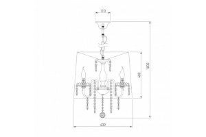 Подвесной светильник Eurosvet Allata 2045/5 хром/белый - 3